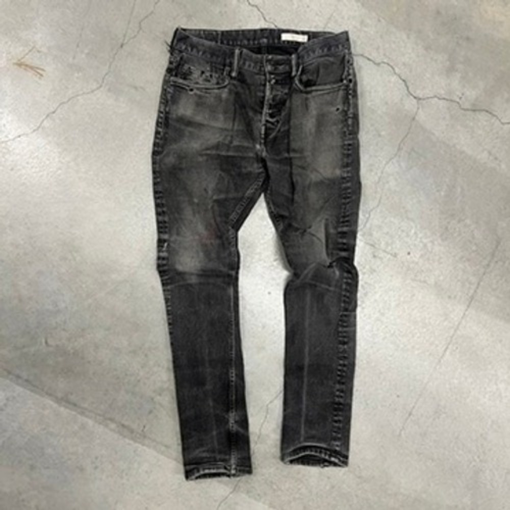 AllSaints Jeans - Men's Skinny Distressed - Stretch - Black - Button Fly - 30x31